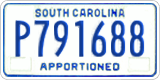 South Carolina, Apportioned (A123456)