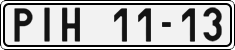 License plate of the Czech Republic, Cars (1960)