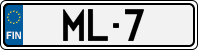 License plate of Finland, Cars
