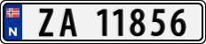 License plate of Norway, Cars
