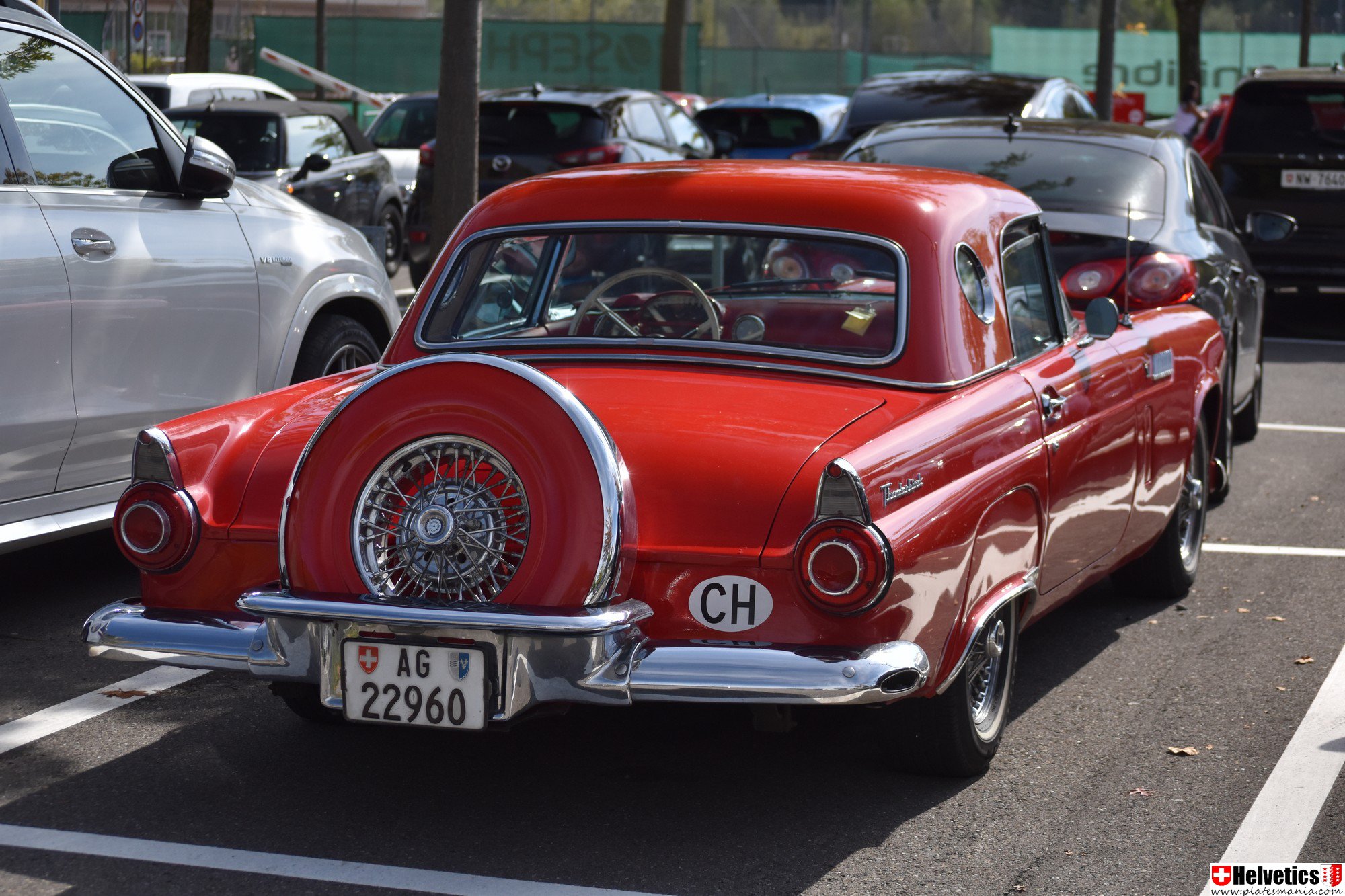 AG 22960, Ford Thunderbird 1st gen 1956 Convertible, 1st facelift, 1955–1956