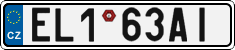 License plate of the Czech Republic, Electric vehicles
