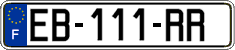 French license plate, SIV (ordinary)