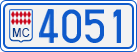 License plate of Monaco, Cars