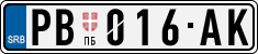 License plate of Serbia, Cars