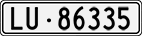License plate of Switzerland, Cars