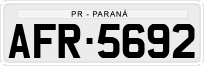 License plate of Brazil, Private owners (1990)