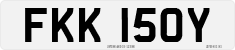 License plate of the United Kingdom, 1963 year system