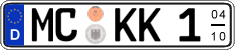 German license plate, Seasonal plates