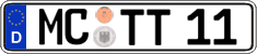 German license plate, Regular plates