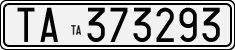 License plate of Italy, Cars (1927 year series)