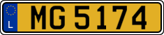 License plate of Luxembourg, 2003 year system