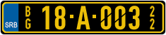 License plate of Serbia, Diplomatic