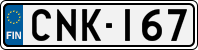 License plate of Finland, Cars