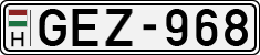 license plates of Hungary, Cars (1990)