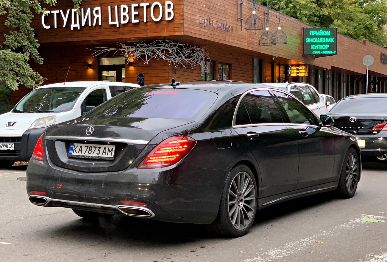 KA 7873 AM, Mercedes-Benz S-Klasse 8th gen Sedan (W222/V222), 2013–2020