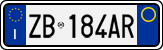 License plate of Italy, Cars (1994 year series)