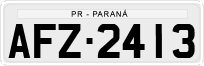 License plate of Brazil, Private owners (1990)