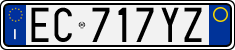 License plate of Italy, Cars (1994 year series)