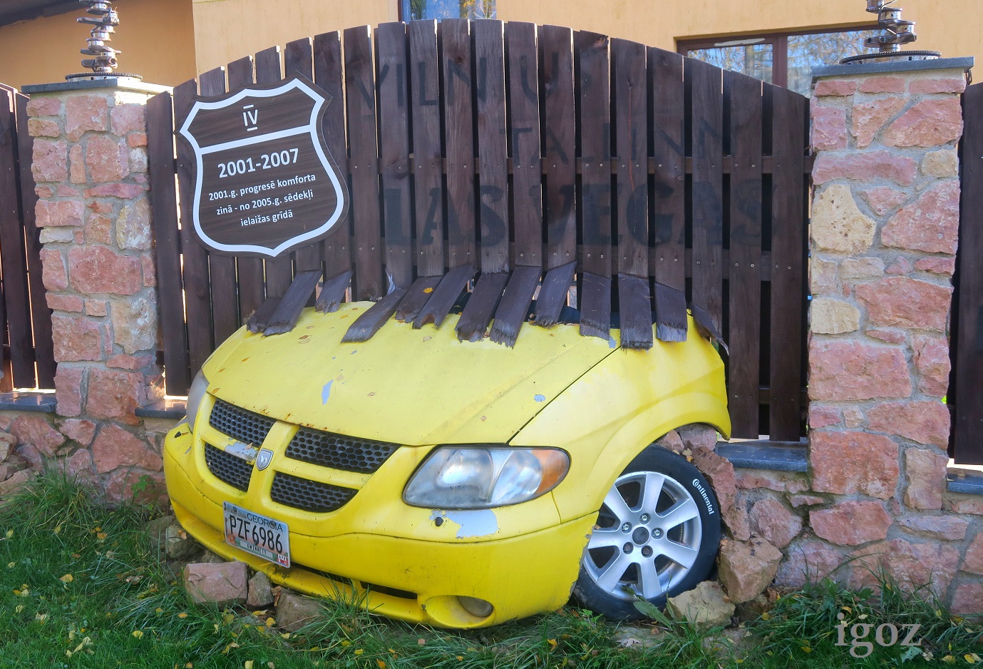 PZF6986, License plate without vehicle 