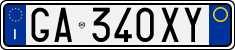 License plate of Italy, Cars (1994 year series)