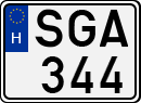 license plates of Hungary, Cars (1990)