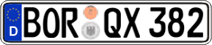 German license plate, Regular plates