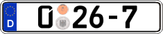 German license plate, Diplomatic