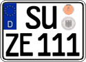 German license plate, Regular plates