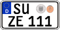 German license plate, Regular plates