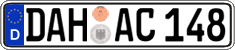 German license plate, Regular plates