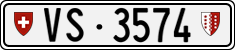 License plate of Switzerland, Cars