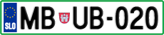 License plate of Slovenia, Cars