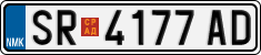 License plate of North Macedonia, Regular plates (2012)