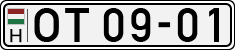 license plates of Hungary, Oldtimers (1990)