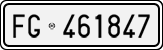 License plate of Italy, Cars (1927 year series)