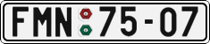 License plate of the Czech Republic, Cars (1960)