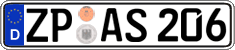German license plate, Regular plates
