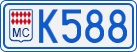 License plate of Monaco, Cars