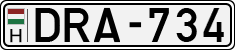 license plates of Hungary, Cars (1990)