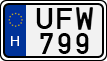 license plates of Hungary, Cars (1990)