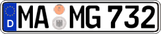 German license plate, Regular plates