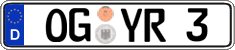 German license plate, Regular plates