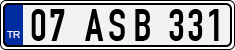 License plate of Turkey, Regular plates