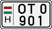 license plates of Hungary, Oldtimers (1990)