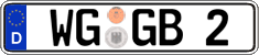 German license plate, Regular plates