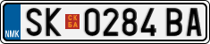 License plate of North Macedonia, Regular plates (2012)