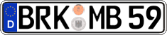 German license plate, Regular plates
