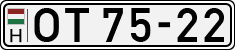 license plates of Hungary, Oldtimers (1990)