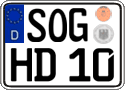 German license plate, Regular plates
